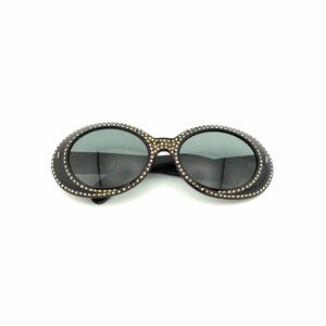 Vintage DEPOSE France Lucite frame, aurora borealis crystal trimmed sunglasses